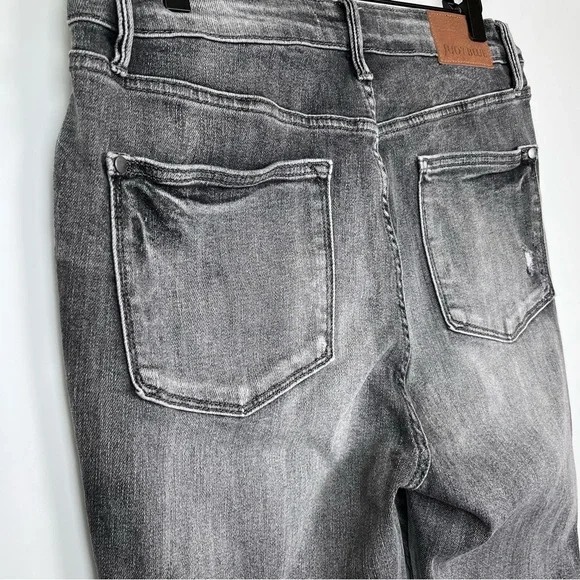 Judy Blue Jeans Size 31 Gray Denim High Waist Tummy Control Released Hem - Picture 8 of 16
